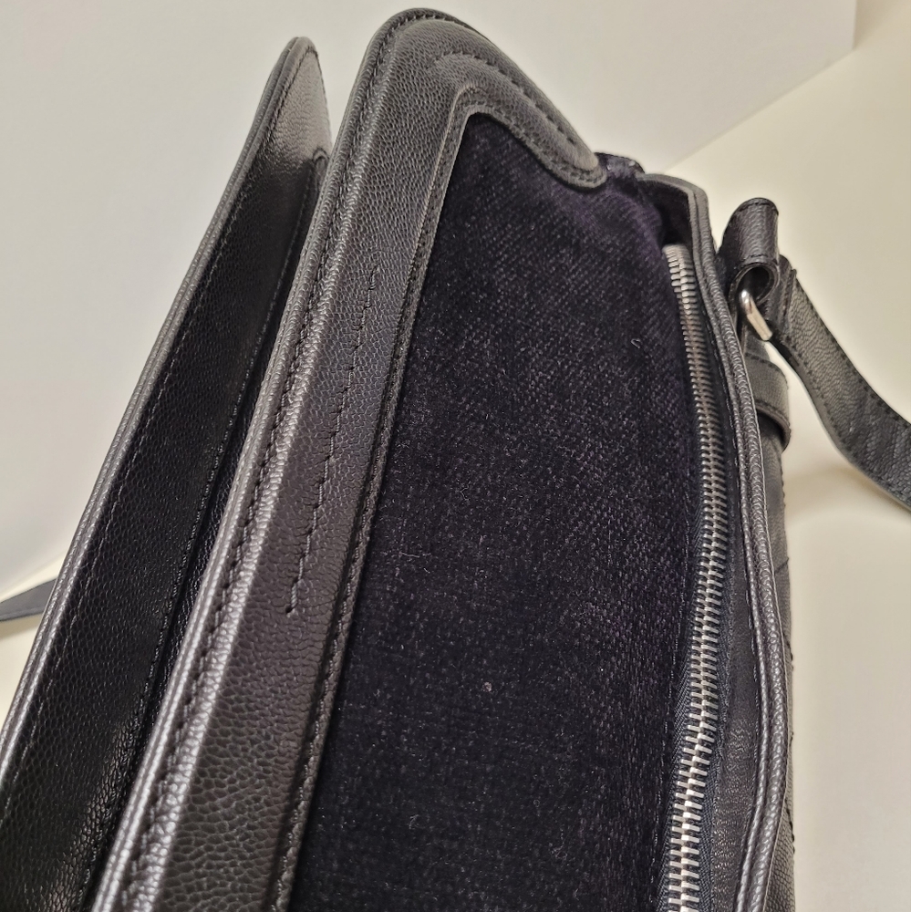 💎CHANEL Large Quilted Black Leather Shoulder bag - Picture 11 of 15